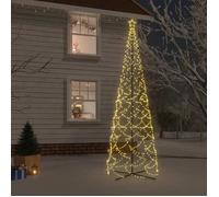 vidaXL Arbre de Noël cône 1400 LED Blanc chaud 160x500 cm