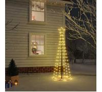 vidaXL Arbre de Noël Cône Ornement de Fête Décoration de Vacances Sapin de Noël de Jardin Extérieur Arrière-cour Blanc Chaud 343486