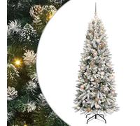 vidaXL Arbre de Noël - Décor de Saison, Parfait pour Les Vacances. Utilisable en intérieur et en extérieur, il est pré-éclairé et Fait de pin Artificiel résistant aux UV, avec Un Style Moderne.