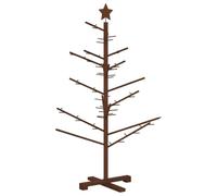 vidaXL Arbre de Noël en Bois 125 cm Bambou et Bois de pin Massif
