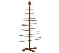 vidaXL Arbre de Noël en Bois 125 cm Bambou et Bois de pin Massif