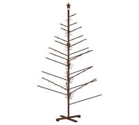vidaXL Arbre de Noël en Bois 210 cm Bambou et Bois de pin Massif
