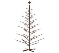 vidaXL Arbre de Noël en Bois 240 cm Bambou et Bois de pin Massif