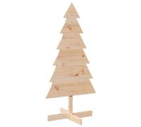 vidaXL Arbre de Noël en bois pour décoration 120 cm bois massif de pin