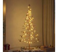 vidaXL Arbre de Noël en bois avec support Marron 180 cm Bambou
