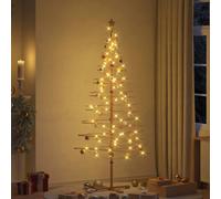 vidaXL Arbre de Noël en bois avec support Marron 210 cm Bambou