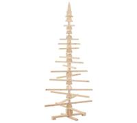 Arbre de Noël - 180 cm - Bois massif de pin - Décoration scandinave - Utilisation intérieure/extérieure
