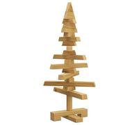 vidaXL Arbre de Noël en pin massif 60 cm Marron – Moderne, déco rustique pour salon