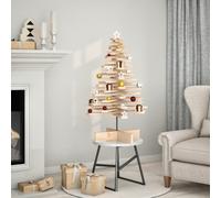 vidaXL Arbre de Noël en bois pour décoration 100 cm bois massif de pin