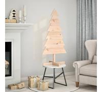 vidaXL Arbre de Noël en bois pour décoration 120 cm bois massif de pin
