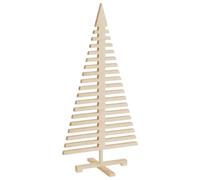 vidaXL Arbre de Noël en Bois pour décoration 120 cm Bois Massif de pin, Arbre de Noël, Sapin de Noël, Petit Arbre de Noël, décoration de Noël