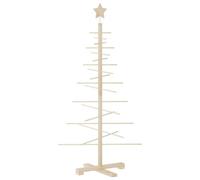 vidaXL Arbre de Noël en Bois pour décoration 125 cm Bois Massif de pin, Arbre de Noël, Sapin de Noël, Petit Arbre de Noël, décoration de Noël