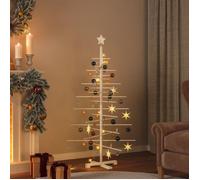 vidaXL Arbre de Noël en bois pour décoration 150 cm bois massif de pin 357990