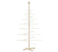 vidaXL Arbre de Noël en Bois pour décoration 150 cm Bois Massif de pin, Arbre de Noël, Sapin de Noël, Petit Arbre de Noël, décoration de Noël