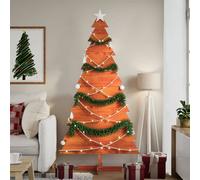 Sapin de Noël - vidaXL - 180 cm - Bois massif - Marron - Intérieur