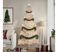 vidaXL Arbre de Noël en bois décoratif 180 cm en pin massif