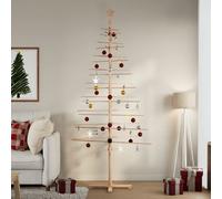 vidaXL Arbre de Noël en bois pour décoration 210 cm bois massif de pin
