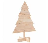 vidaXL Arbre de Noël pour décoration en bois massif 70 cm