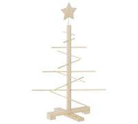 vidaXL Arbre de Noël en bois pour décoration 75 cm bois massif de pin