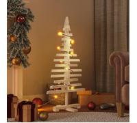 vidaXL Arbre de Noël en bois pour décoration 90 cm bois massif de pin 357994