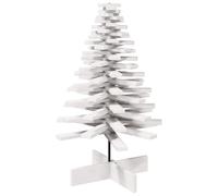 vidaXL Arbre de Noël en Bois pour décoration Blanc 100 cm pin Massif, décoration de Sapin de Noël en Bois, Sapin de Noël en Bois, Sapin de Noël en Bois Massif