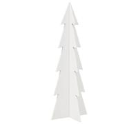 vidaXL Arbre de Noël en bois Blanc 112 cm pin massif