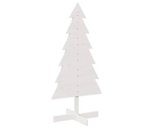 vidaXL Arbre de Noël en Bois pour décoration Blanc 120 cm pin Massif
