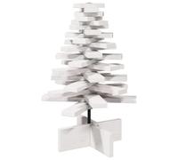 vidaXL Arbre de Noël en Bois pour décoration Blanc 60 cm pin Massif, décoration de Sapin de Noël en Bois, Sapin de Noël en Bois, Sapin de Noël en Bois Massif