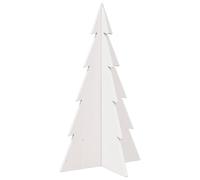 vidaXL Arbre de Noël en bois pour décoration blanc 80 cm en pin massif