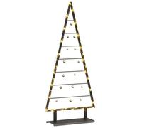 vidaXL Arbre de Noël en métal 125,5 cm avec support Noir Acier Salon