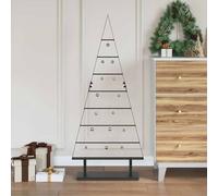 vidaXL Arbre de Noël en métal 125,5 cm avec support Noir Acier Salon
