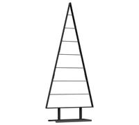 vidaXL Arbre de Noël en métal avec Support Noir 150 cm Acier, Salon, Arbre Métallique, Décor Minimaliste, Noël Moderne, Affichage Contemporain, Fête Élégante