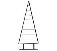 vidaXL Arbre de Noël en métal avec Support Noir 180 cm Acier, Salon, Arbre Métallique, Décor Minimaliste, Noël Moderne, Affichage Contemporain, Fête Élégante