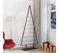 vidaXL Arbre de Noël en métal avec support Noir 210 cm Acier