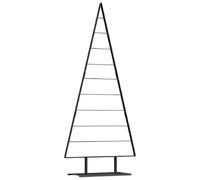 vidaXL Arbre de Noël en métal avec Support Noir 210 cm Acier, Salon, Arbre Métallique, Décor Minimaliste, Noël Moderne, Affichage Contemporain, Fête Élégante
