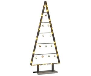 vidaXL Arbre de Noël en métal avec Support Noir 90 cm Acier, Idées déco Salon, Arbre en métal Minimaliste, déco contemporaine pour Noël, Style esthétique