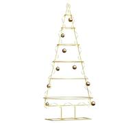Arbre de Noël en métal Doré 150 cm Acier peint par poudre, Arbre de Noël métal contemporain, déco saisonnière, 42019154