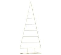 vidaXL Arbre de Noël en métal Doré 211 cm Acier Peint par Poudre, Arbre de Noël en métal Moderne, déco intérieure Festive, Accent en Acier, Ornement pour Salon, Touche saisonnière