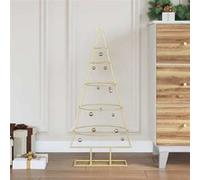 Arbre de Noël en métal Doré 90 cm Acier peint par poudre, Arbre de Noël métal contemporain, déco saisonnière, 42019152