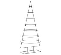 vidaXL Arbre de Noël en métal 180 cm – Décoration moderne, construction robuste – Noir