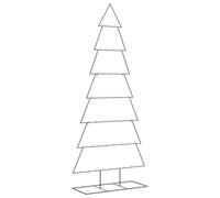 vidaXL Arbre de Noël en Métal Noir 210 cm - Support et Décoration de Sapin