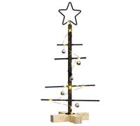 vidaXL Arbre de Noël en métal Noir 60 cm Acier Peint par Poudre, Arbre de Noël en métal Minimaliste, déco Moderne pour Salon, Touche Festive pour Un intérieur Urbain