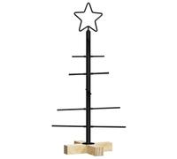 vidaXL Arbre de Noël en métal Noir 60 cm Acier Peint par Poudre, Arbre de Noël en métal Minimaliste, déco Moderne pour Salon, Touche Festive pour Un intérieur Urbain