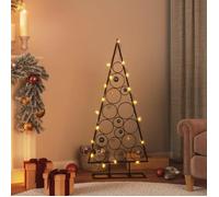 vidaXL Arbre de Noël en métal pour décoration noir 125 cm 359599