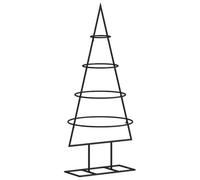 vidaXL Arbre de Noël en métal pour décoration Noir 60 cm, Arbre de Noël en métal, Support de Sapin de Noël en métal, décoration de Sapin de Noël en métal