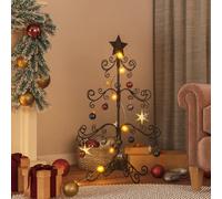 vidaXL Arbre de Noël en métal pour décoration noir 90 cm