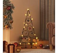 vidaXL Arbre de Noël en métal pour décoration noir 90 cm