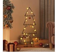 vidaXL Arbre de Noël en métal pour décoration noir 90 cm 359592