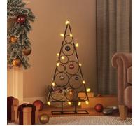 vidaXL Arbre de Noël en métal pour décoration noir 90 cm 359598