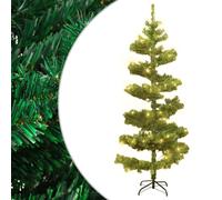 Arbre de Noël hélicoïdal pré éclairé et support vert 180 cm PVC vert G